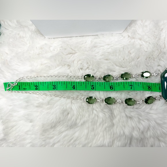 Green Solar Quartz 925 Large Necklace ONLY - Picture 9 of 10